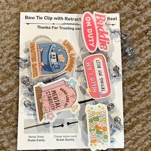 Badge Reels funny five piece Set - new in package